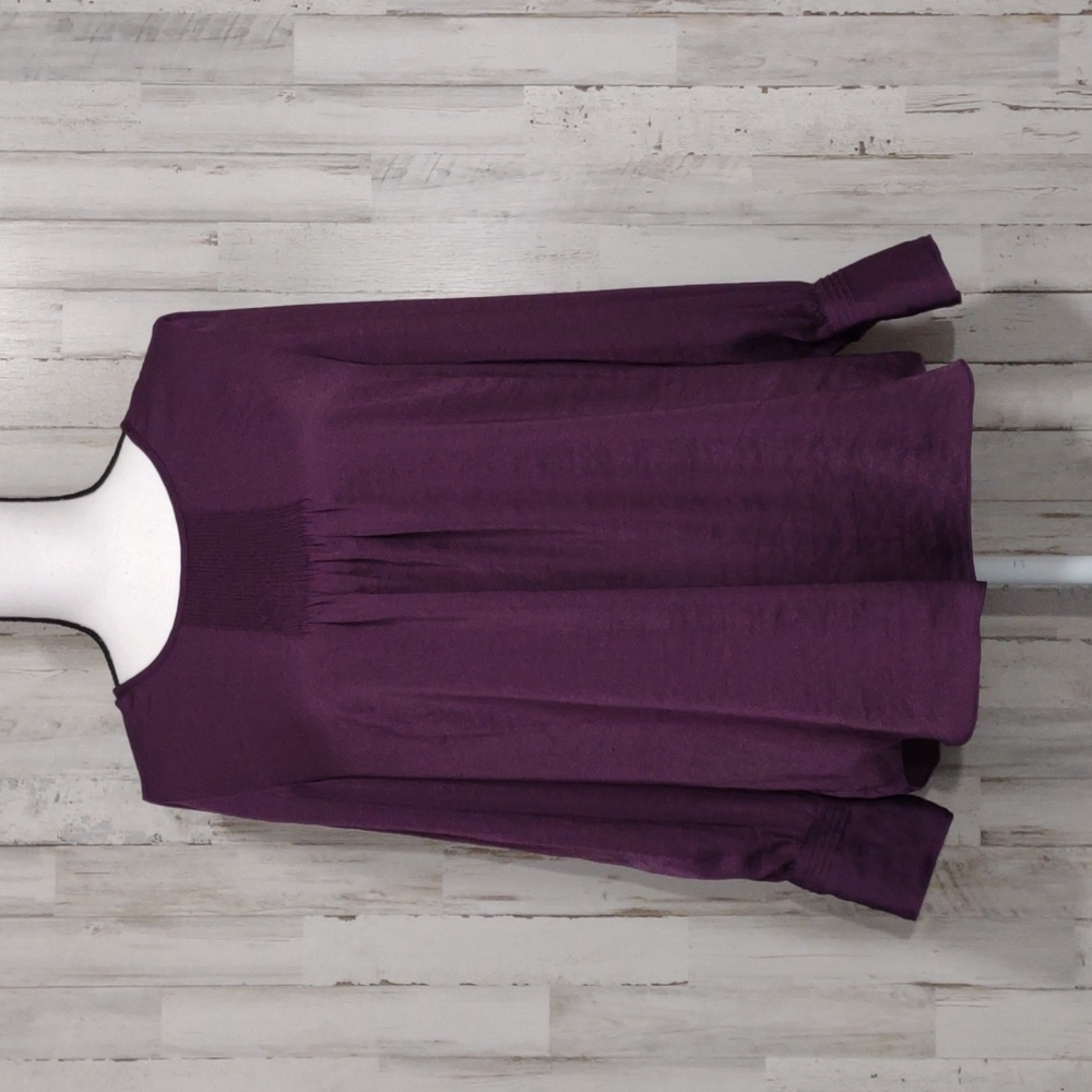 NWT 41 Hawthorn Plum Long Sleeve Blouse